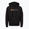 Felpa Alpha Industries da uomo Alpha Label nero
