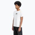 T-shirt Alpha Industries Basic Mid Logo uomo bianco 4