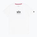 T-shirt Alpha Industries Basic Mid Logo uomo bianco 7