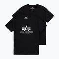 T-shirt Alpha Industries Basic da uomo (2 pezzi) nero 7