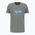 Maglietta Alpha Industries Basic Rainbow Reflective verde vintage da uomo