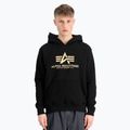 Felpa Alpha Industries Basic Carbon Hoody nero/oro da uomo