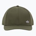 Berretto da baseball Alpha Industries Metal Label da uomo, oliva scura