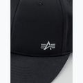 Alpha Industries Metal Label rep cappellino da baseball nero/argento metallizzato 5