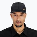Berretto da baseball Alpha Industries Metal Label nero/oro lucido da uomo 4