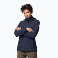 Jack Wolfskin Stormy Point - Giacca da pioggia da donna blu notte