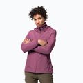 Jack Wolfskin Stormy Point, giacca da pioggia da donna, viola quarzo