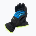 Guanto da sci Reusch Alan 2022 per bambini nero/blu brillante/giallo sicurezza