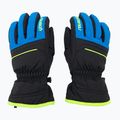 Guanto da sci Reusch Alan 2022 per bambini nero/blu brillante/giallo sicurezza 3