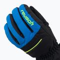 Guanto da sci Reusch Alan 2022 per bambini nero/blu brillante/giallo sicurezza 4