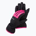 Guanti da sci per bambini Reusch Alan 2022 nero/rosa glo