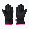 Guanti da sci per bambini Reusch Alan 2022 nero/rosa glo 2