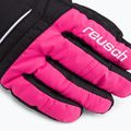 Guanti da sci per bambini Reusch Alan 2022 nero/rosa glo 4