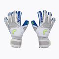 Reusch Attrakt Freegel Gold Finger Support Guanti da portiere grigio vapore/giallo sicurezza/blu scuro