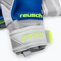 Reusch Attrakt Freegel Gold Finger Support Guanti da portiere grigio vapore/giallo sicurezza/blu scuro 4