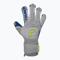 Reusch Attrakt Freegel Gold Finger Support Guanti da portiere grigio vapore/giallo sicurezza/blu scuro 6