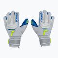 Guanti da portiere per bambini Reusch Attrakt Fusion Finger Support Guardian vapor grigio/giallo 3