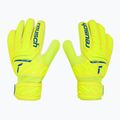 Guanti da portiere per bambini Reusch Attrakt Solid safety giallo/blu scuro/bianco