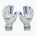 Guanto da portiere Reusch Attrakt Gold X Evolution Cut Finger Support grigio vapore/giallo sicurezza