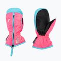 Guanti da sci per bambini Reusch Ben Mitten rosa knockout/bottone scapolare