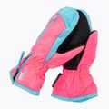 Guanti da sci per bambini Reusch Ben Mitten rosa knockout/bottone scapolare