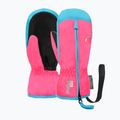 Guanti da sci per bambini Reusch Ben Mitten rosa knockout/bottone scapolare 5