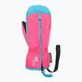 Guanti da sci per bambini Reusch Ben Mitten rosa knockout/bottone scapolare 6