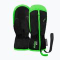 Guanto da sci per bambini Reusch Ben Mitten nero/verde neon 5