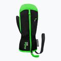 Guanto da sci per bambini Reusch Ben Mitten nero/verde neon 6