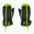 Guanto da sci per bambini Reusch Ben Mitten nero/verde neon 3