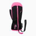 Guanti da sci per bambini Reusch Ben Mitten black/ knockout pink 2