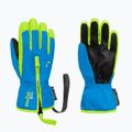 Guanti da sci per bambini Reusch Ben brilliant blue/safety yellow