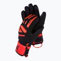 Guanto da sci Reusch Worldcup Warrior Prime R-TEX XT per bambini nero/rosso fluo