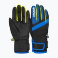 Guanto da sci Reusch Duke R-Tex XT per bambini nero/blu brillante/giallo sicurezza