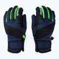 Guanti da sci da bambino Reusch Duke R-TEX XT nero/blu/verde neon 3