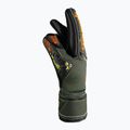 Guanti da portiere per bambini Reusch Attrakt Gold X Finger Support verde deserto/arancio shock/nero 7