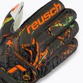 Guanti da portiere per bambini Reusch Attrakt Solid Finger Support verde deserto/arancio shocking 3