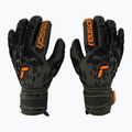 Guanti da portiere per bambini Reusch Attrakt Freegel Silver verde deserto/arancio shock/nero
