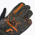 Guanti da portiere per bambini Reusch Attrakt Starter Solid verde deserto/arancio shocking 3