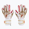 Guanti da portiere Reusch Attrakt Freegel Argento bianco/oro/rosso fuoco