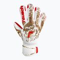 Guanti da portiere Reusch Attrakt Freegel Argento bianco/oro/rosso fuoco 5