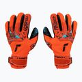 Guanti da portiere per bambini Reusch Attrakt Fusion Finger Support Guardian rosso brillante/blu futuro