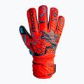 Guanti da portiere per bambini Reusch Attrakt Silver Roll Finger rosso brillante/blu futuro/nero 4