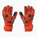 Guanti da portiere per bambini Reusch Attrakt Silver Roll Finger rosso brillante/blu futuro/nero