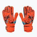 Guanti da portiere per bambini Reusch Attrakt Solid rosso brillante/blu futuro
