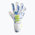 Guanti da portiere per bambini Reusch Pure Contact argento bianco/blu scuro 4