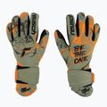 Guanti da portiere per bambini Reusch Pure Contact Gold verde squalo/arancio shocking