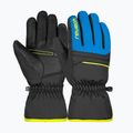 Guanto da sci per bambini Reusch Alan nero/blu brillante/giallo sicurezza 5
