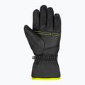 Guanto da sci per bambini Reusch Alan nero/blu brillante/giallo sicurezza 7