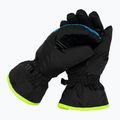 Guanto da sci per bambini Reusch Alan nero/blu brillante/giallo sicurezza